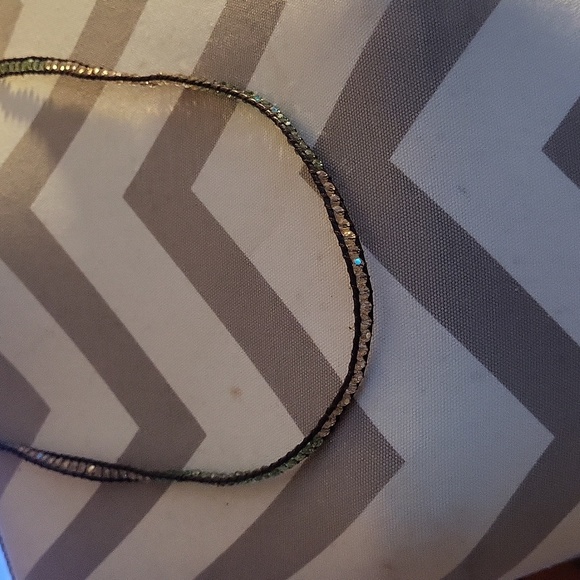 Crystal beaded twined in leather...awesome piece...Bella ryann - Picture 4 of 10